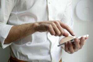 tapping a phone
