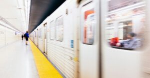 a subway train public transit