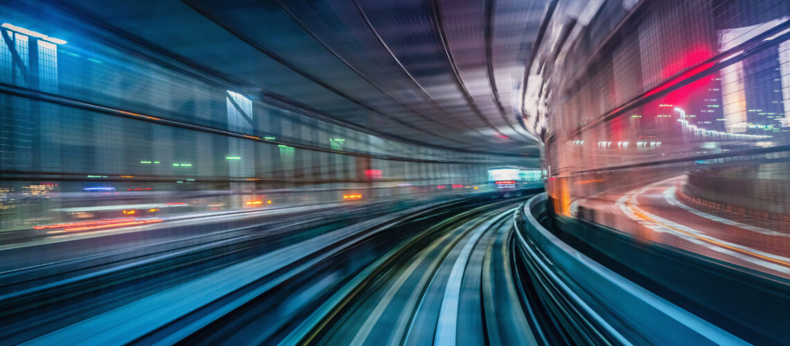 high-speed rail travel light beams hyper-speed