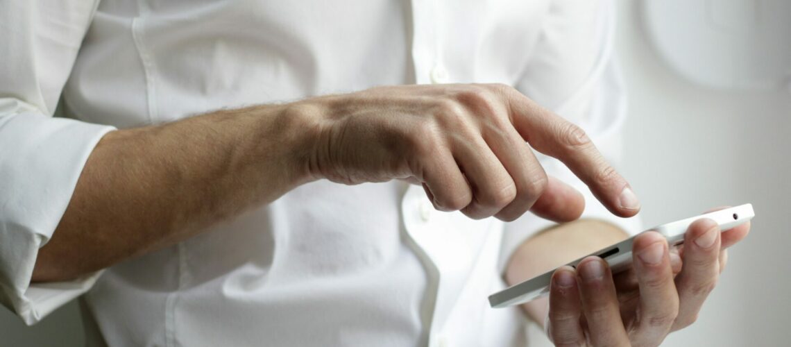 tapping a phone