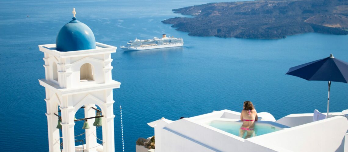 Hotel balcony overlooking the sea